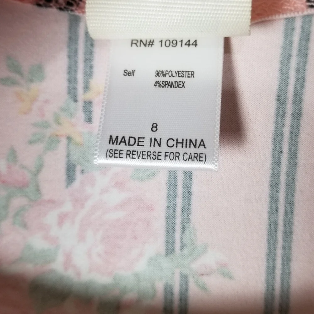 Lily Bleu floral front knot girls top size 8